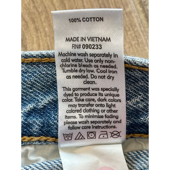 PacSun Shorts Womens Light Wash Denim Ultra High Rise 28 Button-fly Distressed - Picture 5 of 5